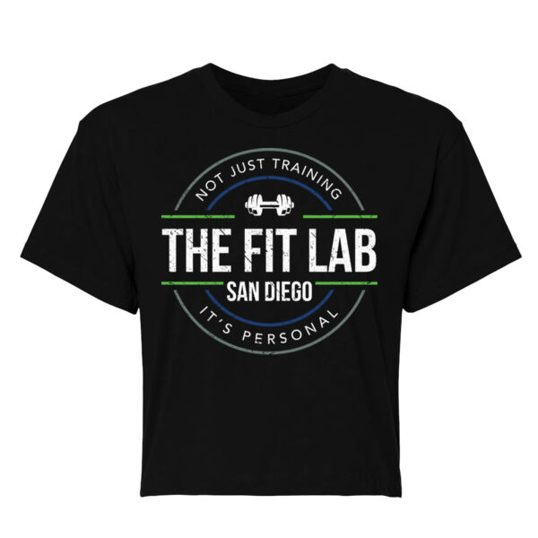 CIRCLE BADGE - WOMEN'S CROP T-SHIRT - $KDZ1RC$ Thumbnail